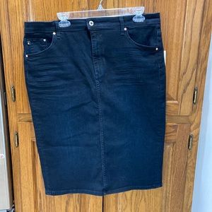 Dark wash jeans skirt